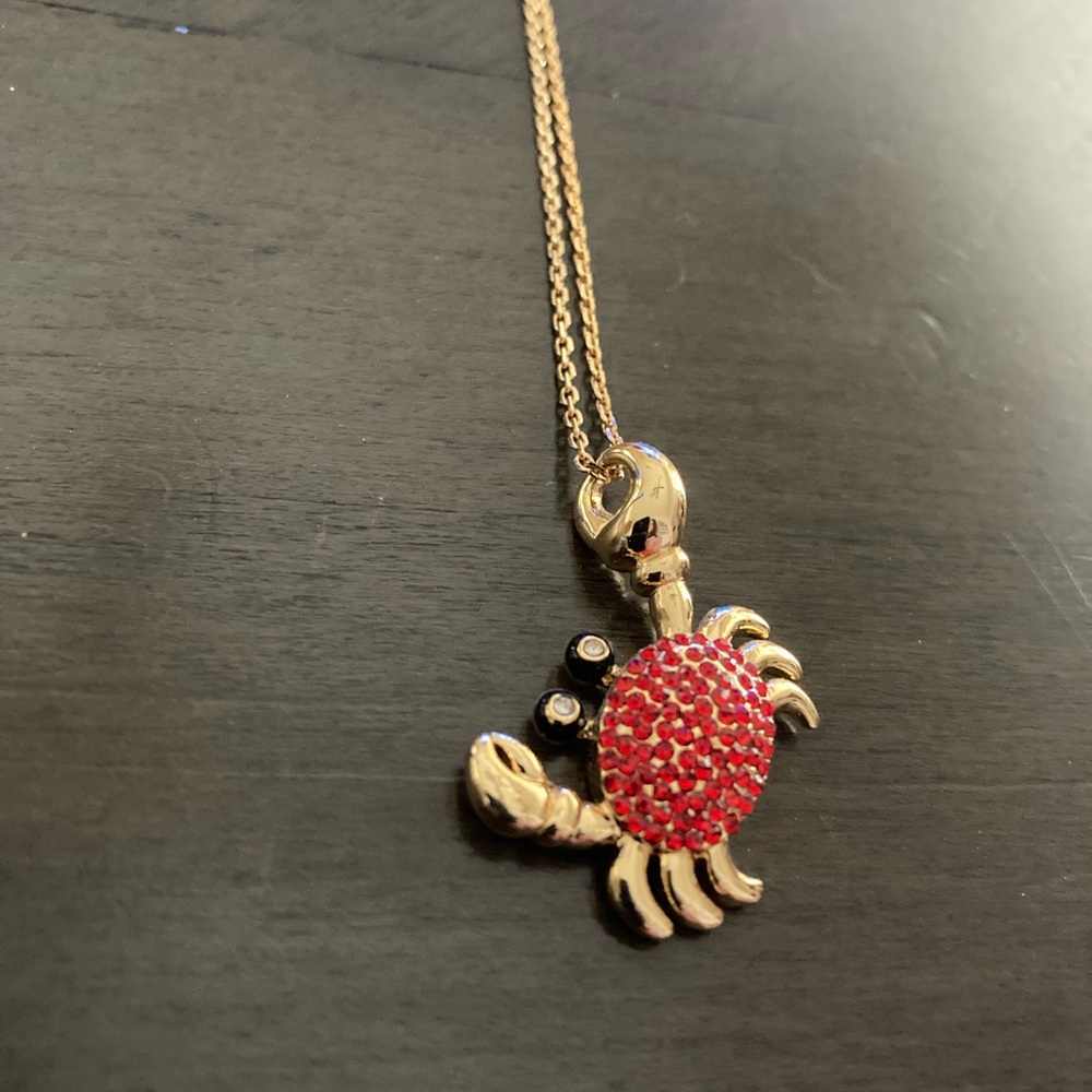 Genuine Kate Spade Pave Crystal Crab Necklace 20”